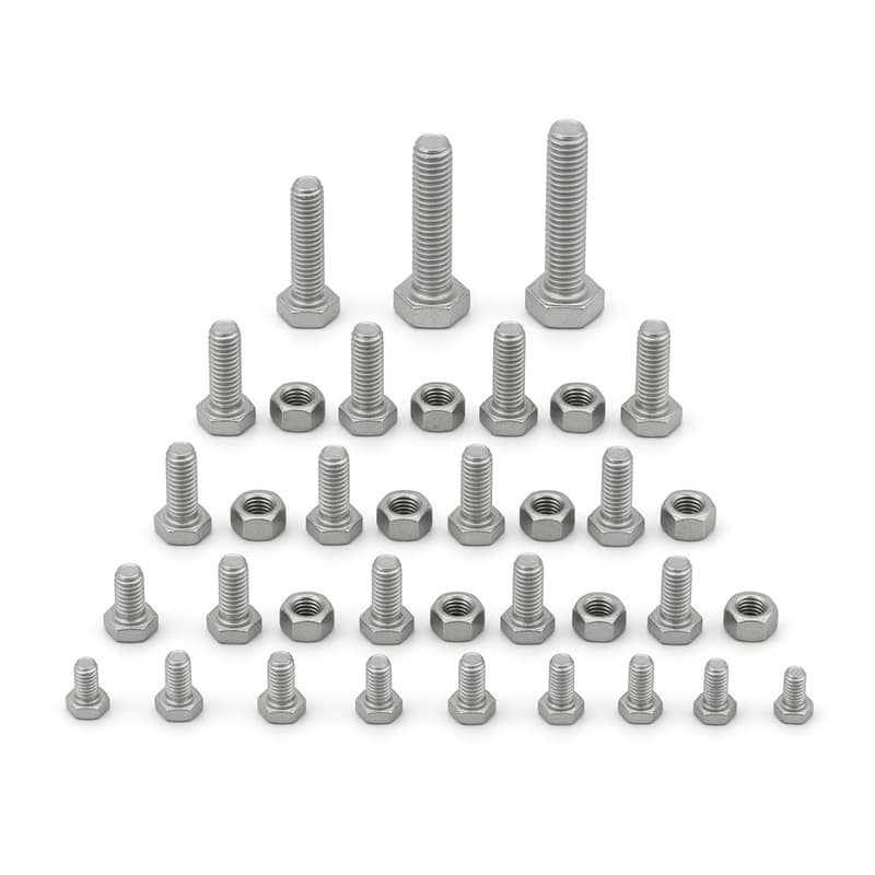 Hex Nuts and Bolts Kit Grade 5