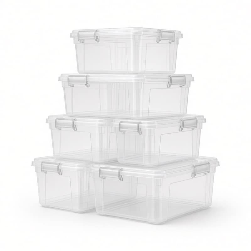 Plastic Storage Bins 6-Pack