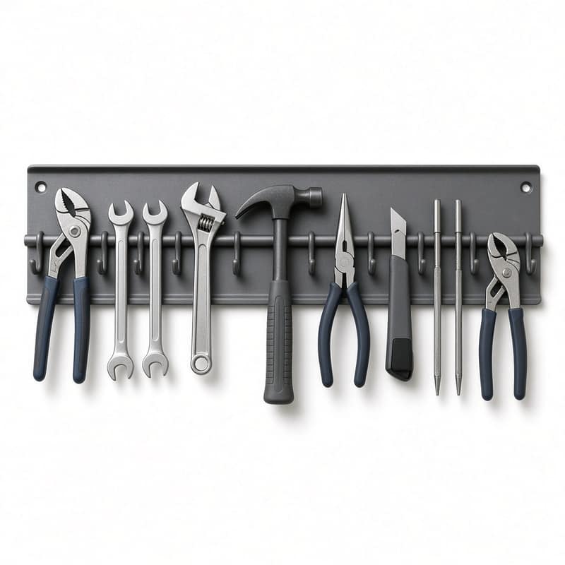 Wall-Mounted Tool Rack