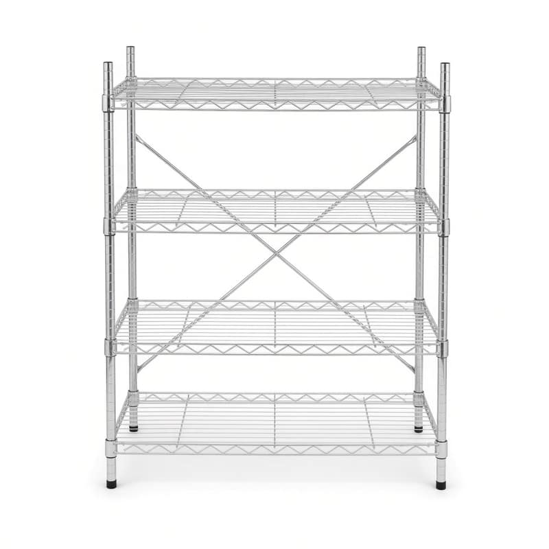 Utility Shelf Wire Chrome 4-Tier