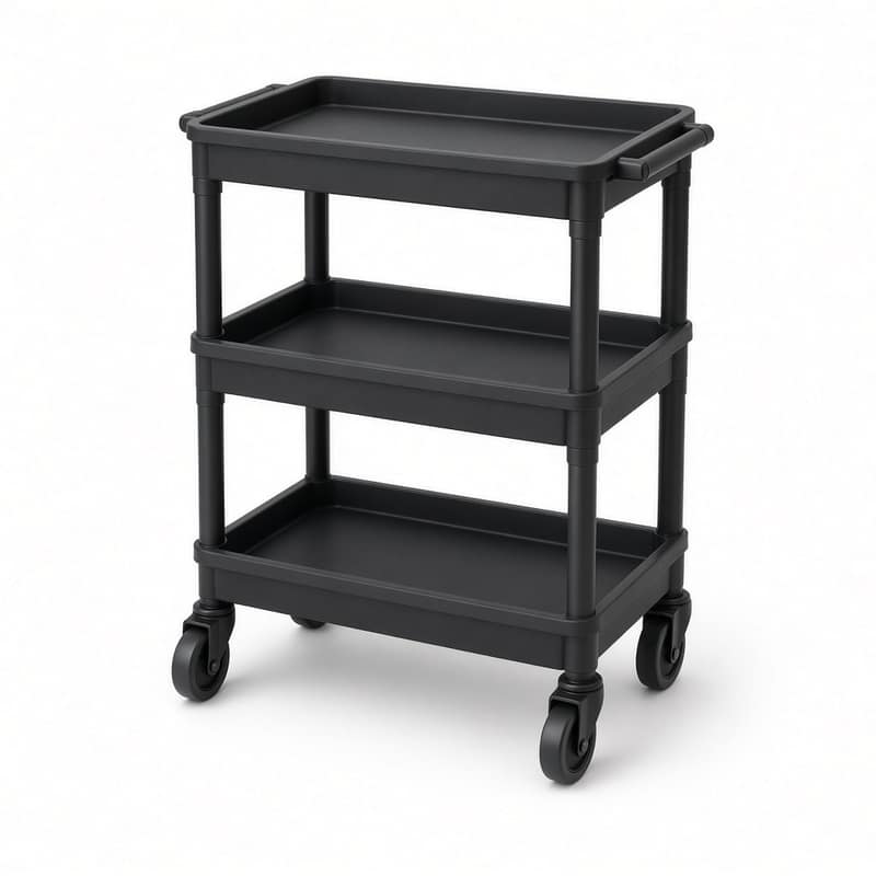 Rolling Utility Cart 3-Shelf